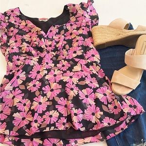 Kate Spade Wallflower Chiffon Shell